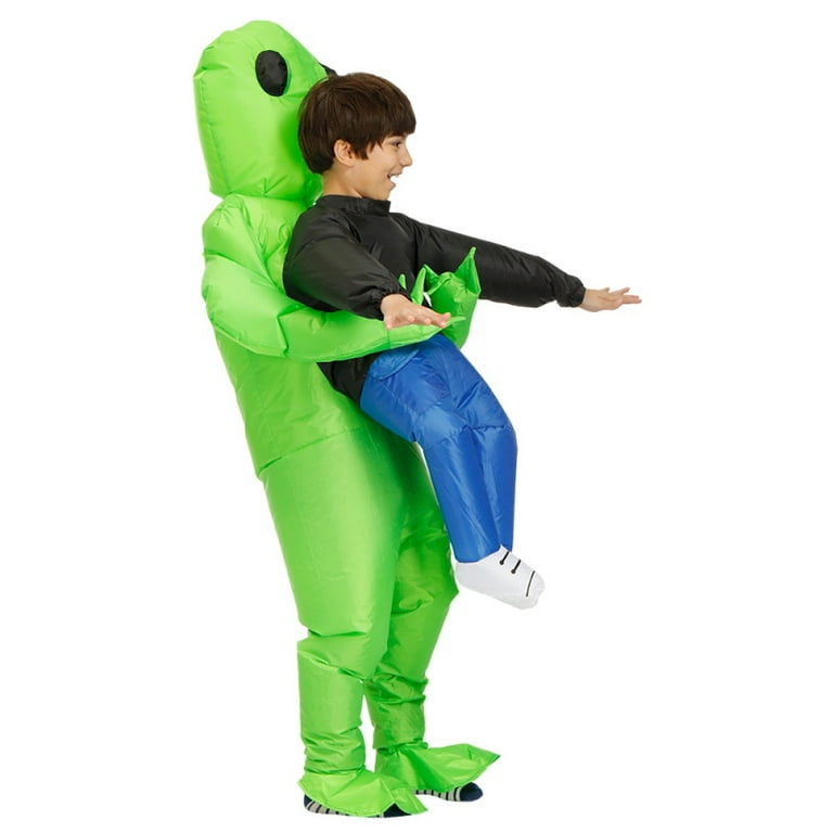 Adult Kids Inflatable Green Alien Costume Funny Halloween Cosplay Party Suit US